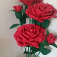 گل های روبانی و فومی و پیپ پاک کن|گل مصنوعی|دزفول, |دیوار