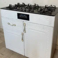 گاز ۵شعله با کمد ام دی اف