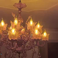 لوستر ۱۶ شعله برنجی|لوستر و چراغ آویز|تهران, والفجر (افسریه)|دیوار