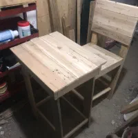 میز و صندلی چوبی دست ساز