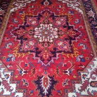 فرش هریس تاجری اصل با نخ جهره|فرش|اهر, |دیوار