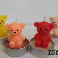 شمع سکه‌ای مدل خرس