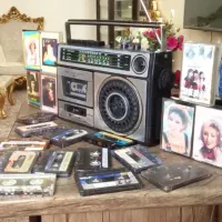 رادیو ظبط توشیبا ژاپن ۵۰ساله ۴موج fmدار سالم