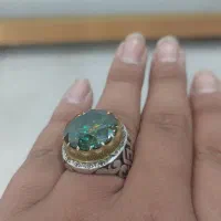 انگشتر نقره نگین موزونایت