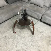 جلومبلی شیشه ای گرد وارداتی|مبلمان خانگی و میز عسلی|رشت, رشتیان|دیوار