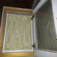 کنسول جاقاشقی سه طبقه طرح سنگی فروش|آب‌چکان و نظم‌دهنده ظروف|الیگودرز, |دیوار