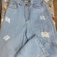 شلوار لی سنگشور بگ و دمپا۳۶ الی ۳۸ و لباس