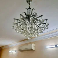دو عدد لوستر کریستال پر گوی