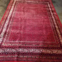 یک جفت فرش دستباف لاکی رنگ بته میر اراک|فرش|شهریار, شهریار|دیوار