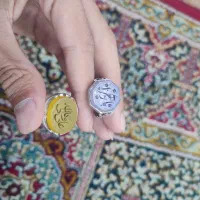 انگشتر عقیق کبود و شرف الشمس