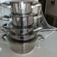 قابلمه استیل کف چدن ترکیه ۹ پارچه|ظروف پخت‌وپز|مشهد, الهیه|دیوار