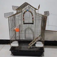 قفس پرنده به همراه وسایل کامل ولانه