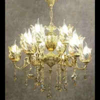 لوستر  تمام برنجی ( فروش ویژه لوستر  به قیمت عمده)|لوستر و چراغ آویز|قم, شهرک قدس|دیوار