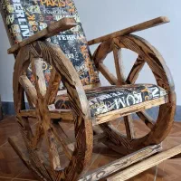 صندلی راک چوبی|میز و صندلی غذاخوری|دوگنبدان, |دیوار