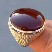 2 عدد انگشتر نقره. عقیق و فیروزه استثنایی.