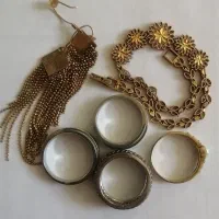 دستبند گوشواره و انگشتر نقره