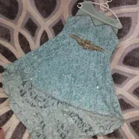 پیراهن عروسکی خوشرنگ فیروزه ای نو|لباس|قم, بنیاد|دیوار