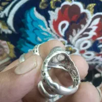 انگشتر نقره عقیق یمنی ویاقوت معدنی|جواهرات|بیرجند, |دیوار