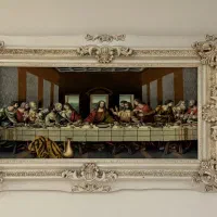 تابلو فرش ماشینی شام آخر