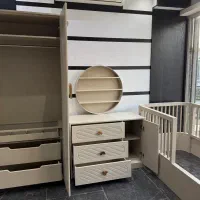 سرویس کودک تمام چوب و ام دی اف رنگ شده|تخت و سرویس خواب|پردیس, شهرک صنعتی خرمدشت فاز ۷|دیوار