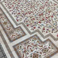 فرش ماشینی طرح دستباف نقشه درخت شکوفه کرم|فرش|تهران, امین حضور|دیوار