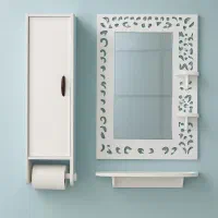 آینه شلف روشویی حمام توالت ابعاد 60در60 pvcضدآب