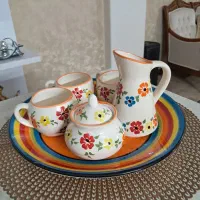 ست چای خوری سفالی رنگین