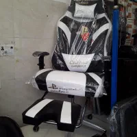 صندلی جکدار گیمینگ پایه کروم زیر پایی دار و ساده|صندلی و نیمکت|اردبیل, |دیوار