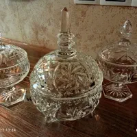 یک دست بستنی خوری و یک دست پیش دستی کریستال( چک)|ظروف سرو و پذیرایی|مشهد, استاد یوسفی (شهرک غرب)|دیوار