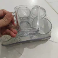 یه دست لیوان ابخوری با یه دست چایی خوری