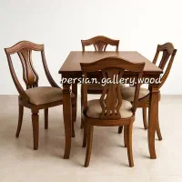 میز ناهارخوری گیتاری میز و صندلی راش باضمانت کیفیت