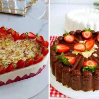 اموزش کیک کافی شاپی دکور کیک با خامه و فوندانت