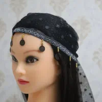 مینی اسکارف دخترانه اسکارف سنتی سربند مدل سکه ای