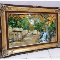 دستبافت تبریز کف ابریشم ریز ۵۰ رج ۹۰ × ۱۳۰