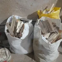 هیزم خرد شده داخل گونی
