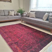 فرشینه طرح کابل زمینه لاکی|فرش|اراک, |دیوار