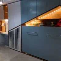 انواع تخت کم‌جای اتاق کودک وکمد بهمراه  نورپردازی‌