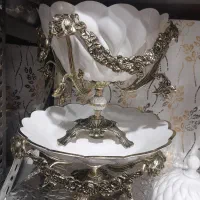 ست چهار تایی پایه برنز اصل نو|ظروف سرو و پذیرایی|مشگین شهر, |دیوار