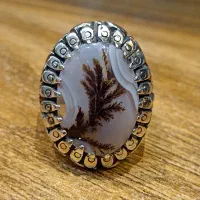 انگشتر عقیق شجر تک درخت قائن. کاب زنجان 1