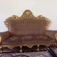 مبل سلطنتی9نفره|مبلمان خانگی و میز عسلی|ابریشم, |دیوار