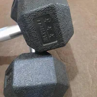 دمبل مکسول Maxwell روکش چرم اصل|تجهیزات ورزشی|شیراز, کوشک میدان|دیوار