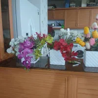 گل مصنوعی باگلدان|گل مصنوعی|اهواز, زیتون کارمندی|دیوار