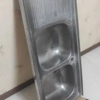 سینک رو کار عرض 50دو قلو ورق ضخیم سالم تمیز