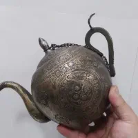 قوری عطیقه .عتیقه  قلم کاری شده