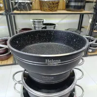 سرویس قابلمه 7 پارچه هلنا گلدونی مدل (فورج)|ظروف پخت‌وپز|قم, علی آباد سعدگان|دیوار