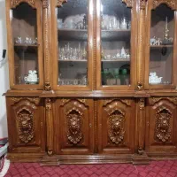 بوفه و ویترین دست ساز چوب گردو|بوفه، ویترین، کنسول|شیراز, تاچارا|دیوار