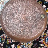 سینی  مسی  دیواری|کلکسیون اشیاء عتیقه|رشت, بلوار گیلان|دیوار