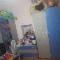 سرویس کامل نوجوان تخت تشک دلاور ۳کشو بوفه ۲عدد|تخت و سرویس خواب|ساری, |دیوار