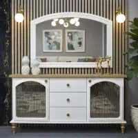 آینه کنسول پینترستی با میز تلویزیون کاربردی جذاب