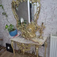 ایینه وکنسول برنز اصل قدیمی